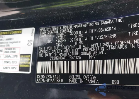 2020 Lexus Rx 350 z USA, uszkodzony, nr VIN 2T2HZMDAXLC257126